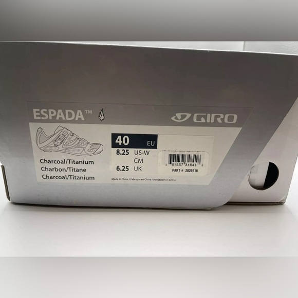 Giro Espada E70 Women’s Cycling Shoes 40 EU 8.25 US-W Charcoal/Titanium Carbon - Picture 8 of 8